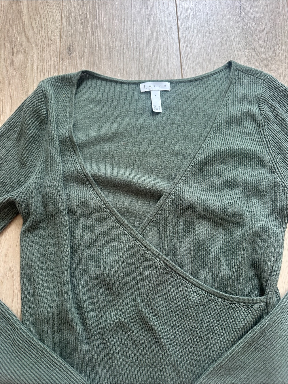 Leith Rib Wrap Sweater M - Picture 4 of 6